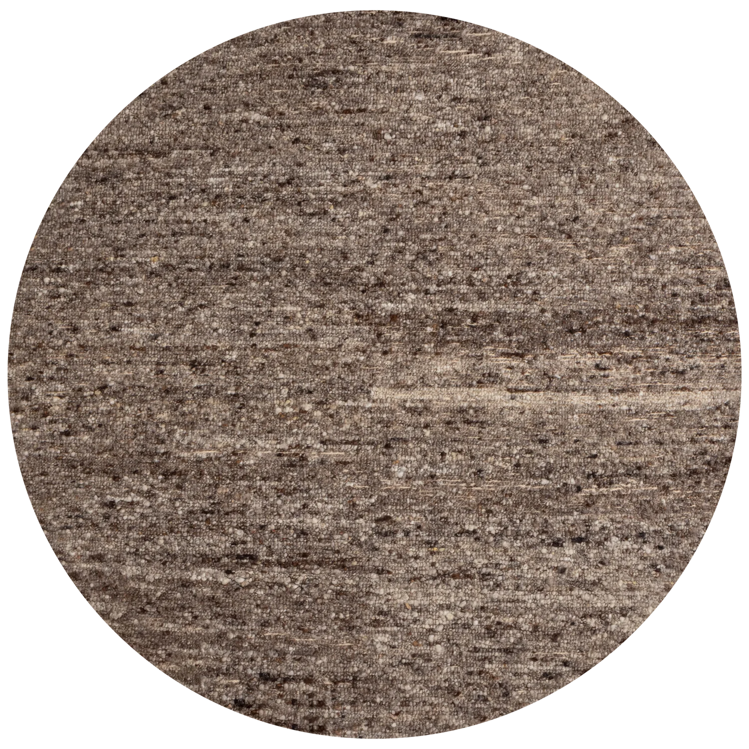 Teppich EFIA Ø 200 cm Wolle braun-melange Carpet