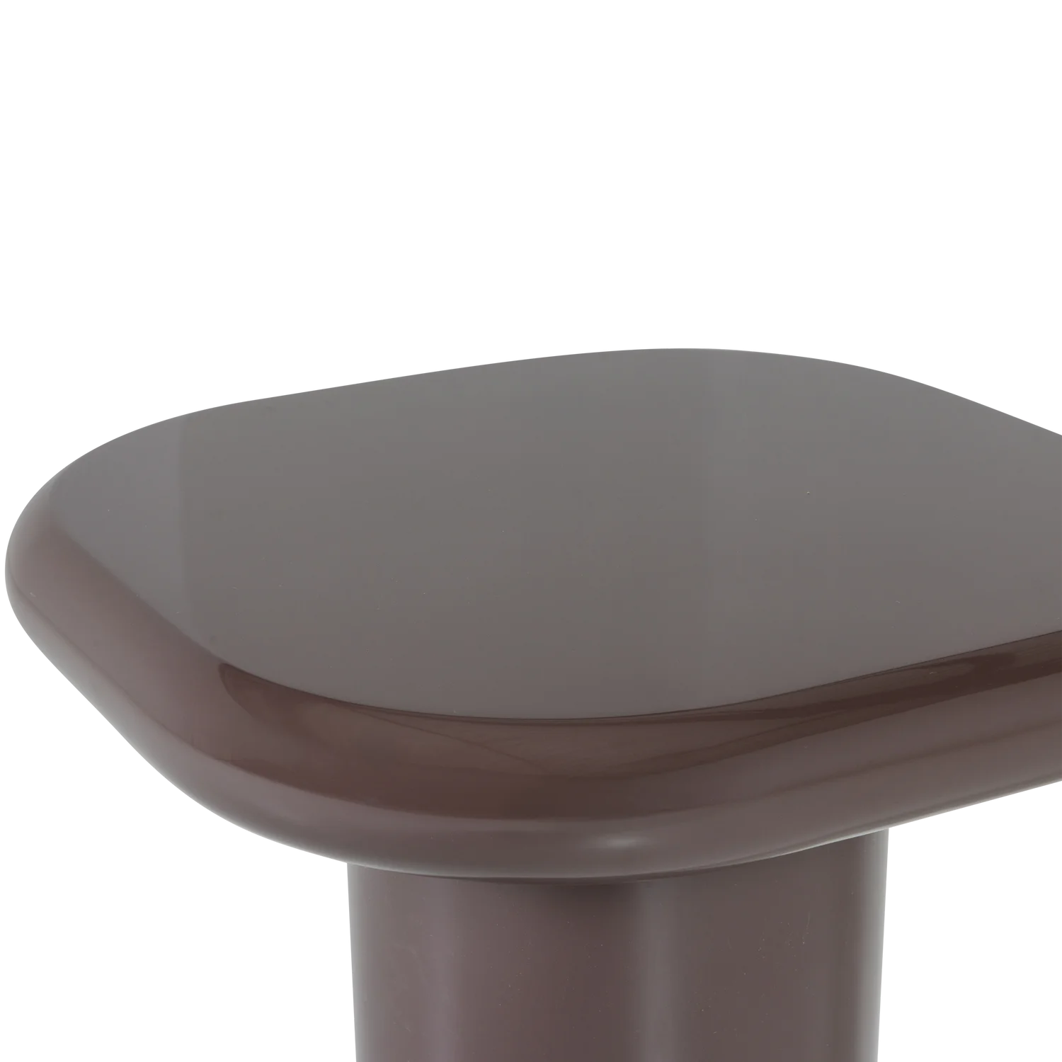 Beistelltisch ZAVA H 61 cm MDF hochglanz dunkelbraun