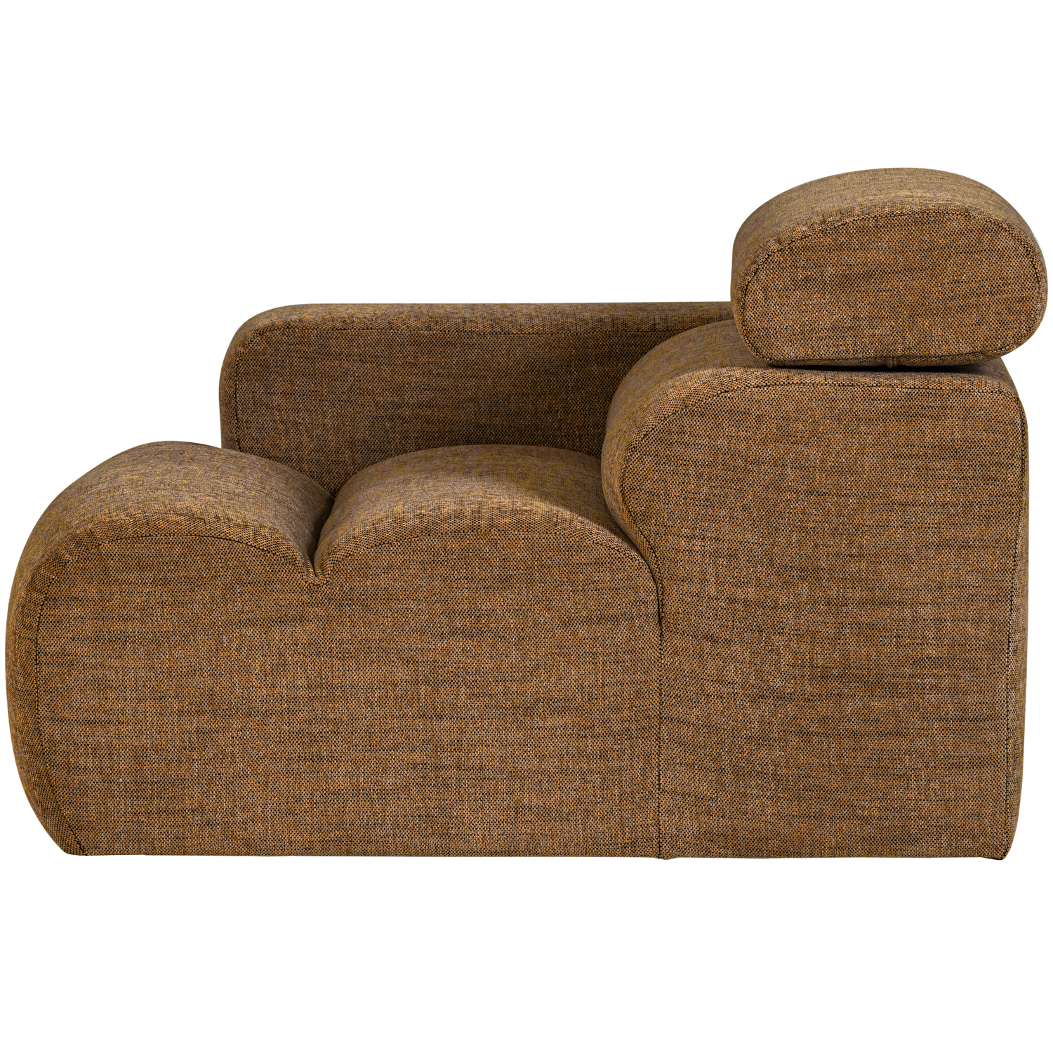 Sofaelement NOVI mit Armlehne links Element Webstoff karamell melange