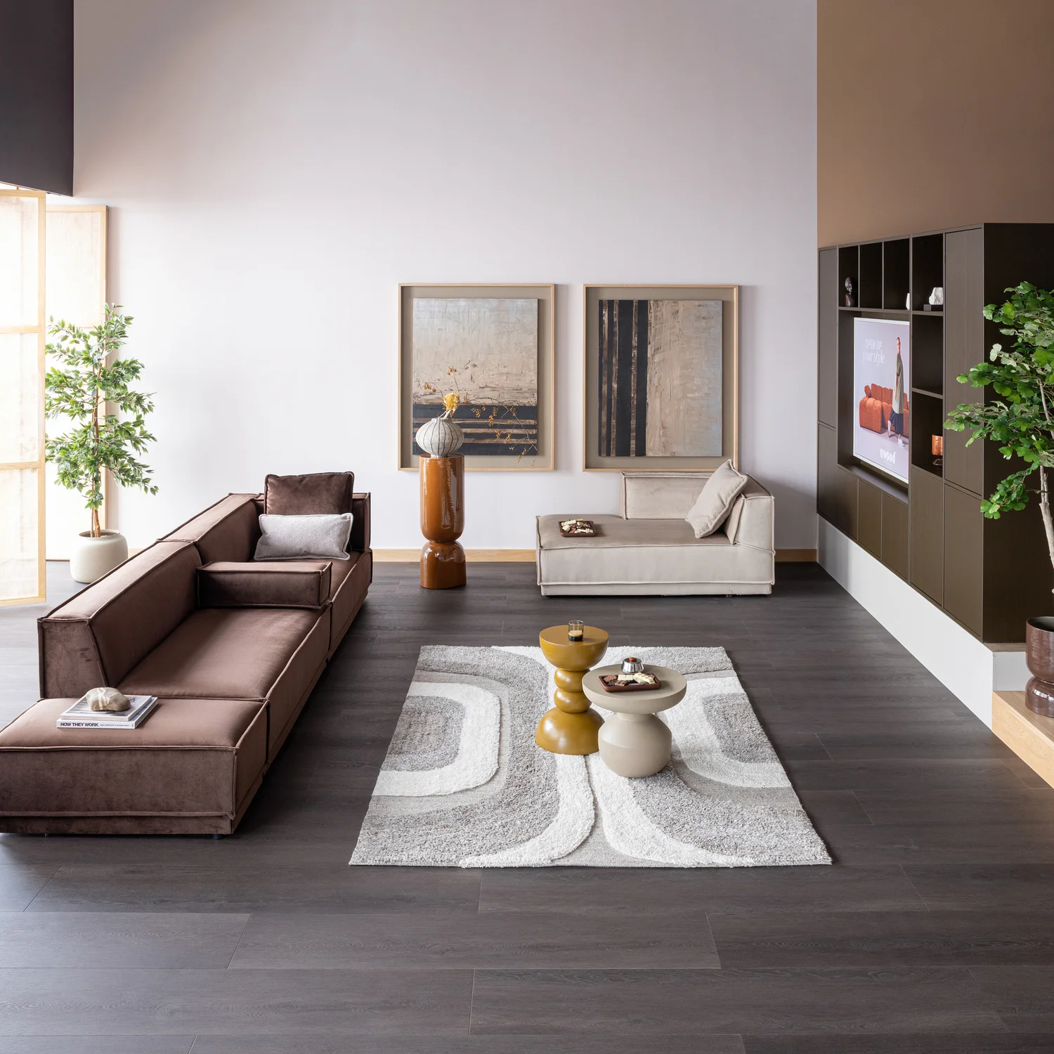 Beistelltisch BOVA Ø 45 cm Metall braun  