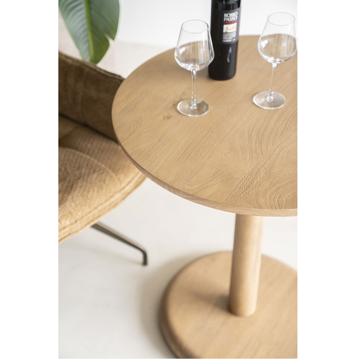 Bistrotisch Florent rund Ø 70 cm Mango Massivholz brauntöne
