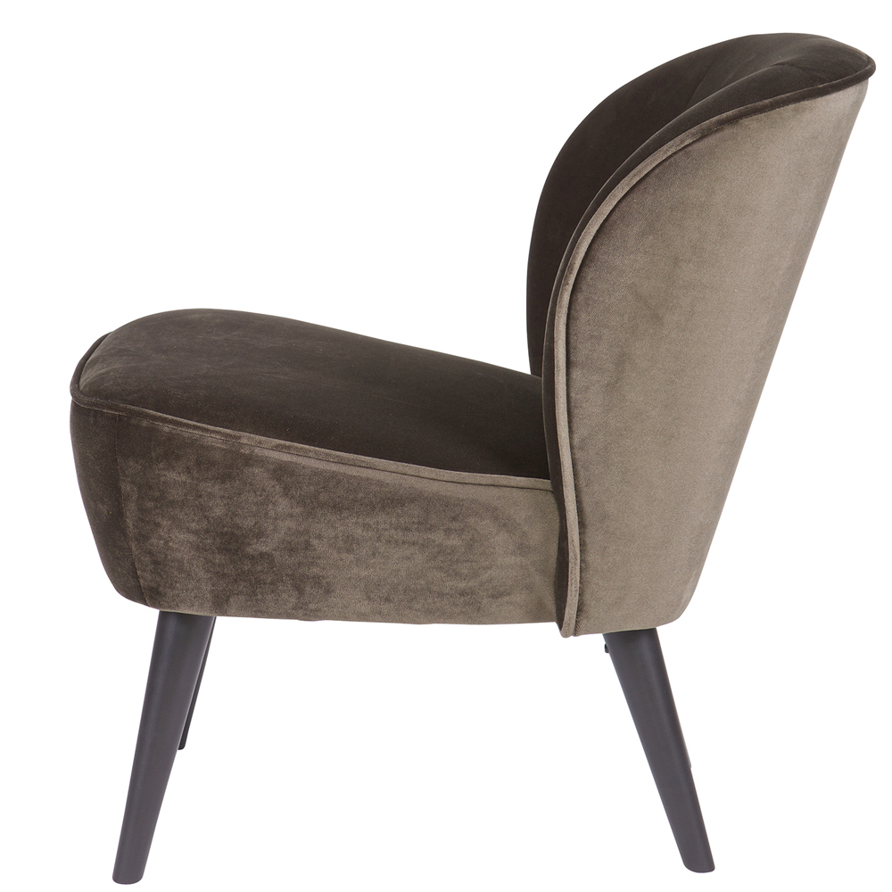 woood Sessel SARA Samt grün