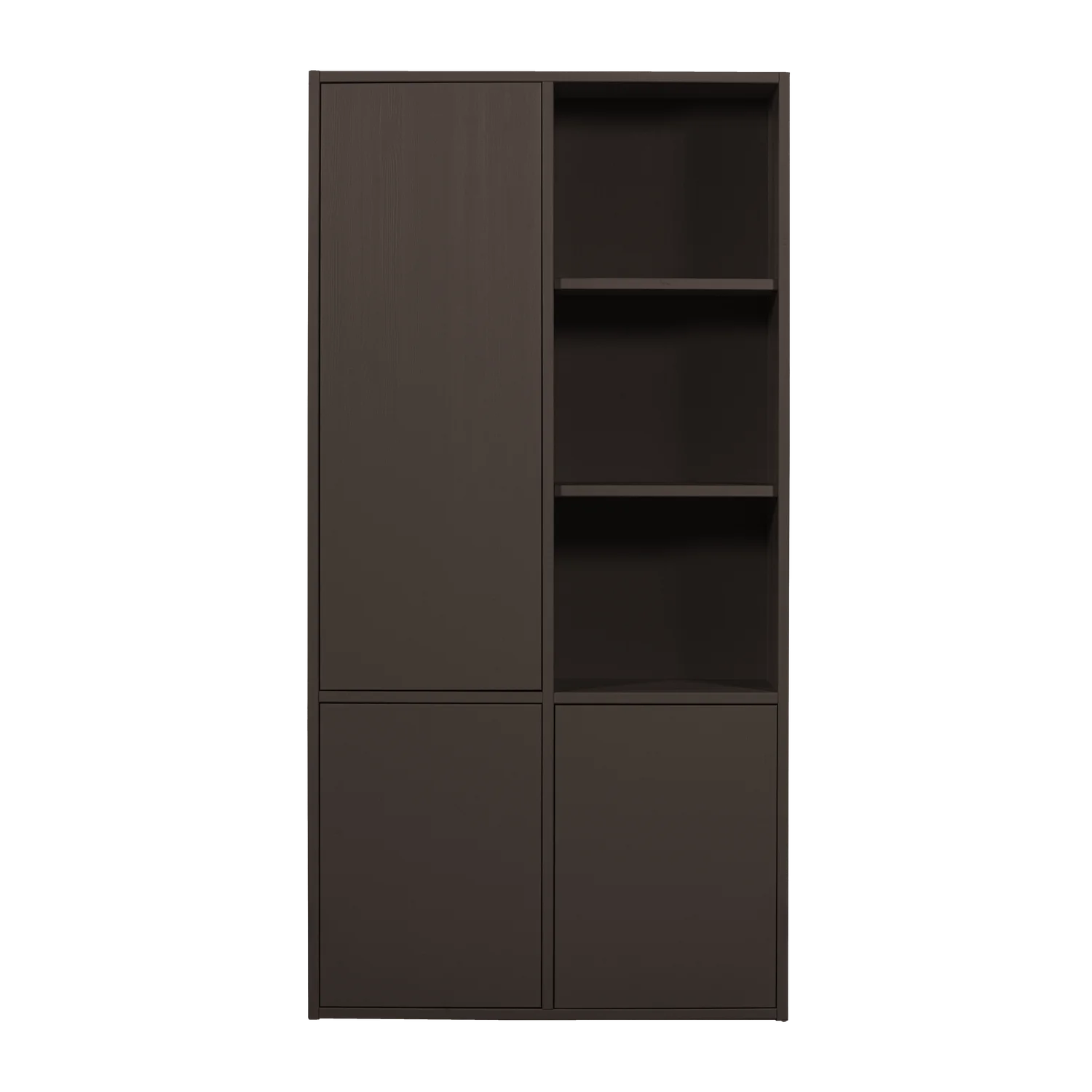 Kleiderschrank MEREL B 100 cm 3-türig Kiefernholz mittelbraun  