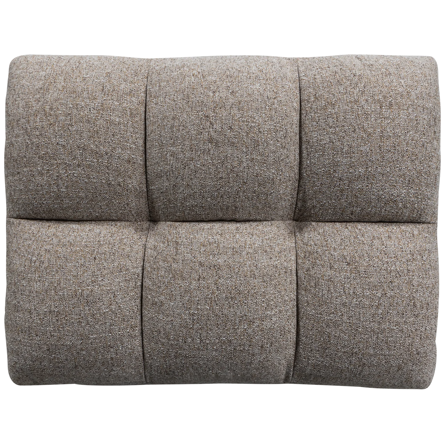 Pouf ALLURE 100 x 70 cm Hocker Sitzhocker Webstoff dunkelbraun melange