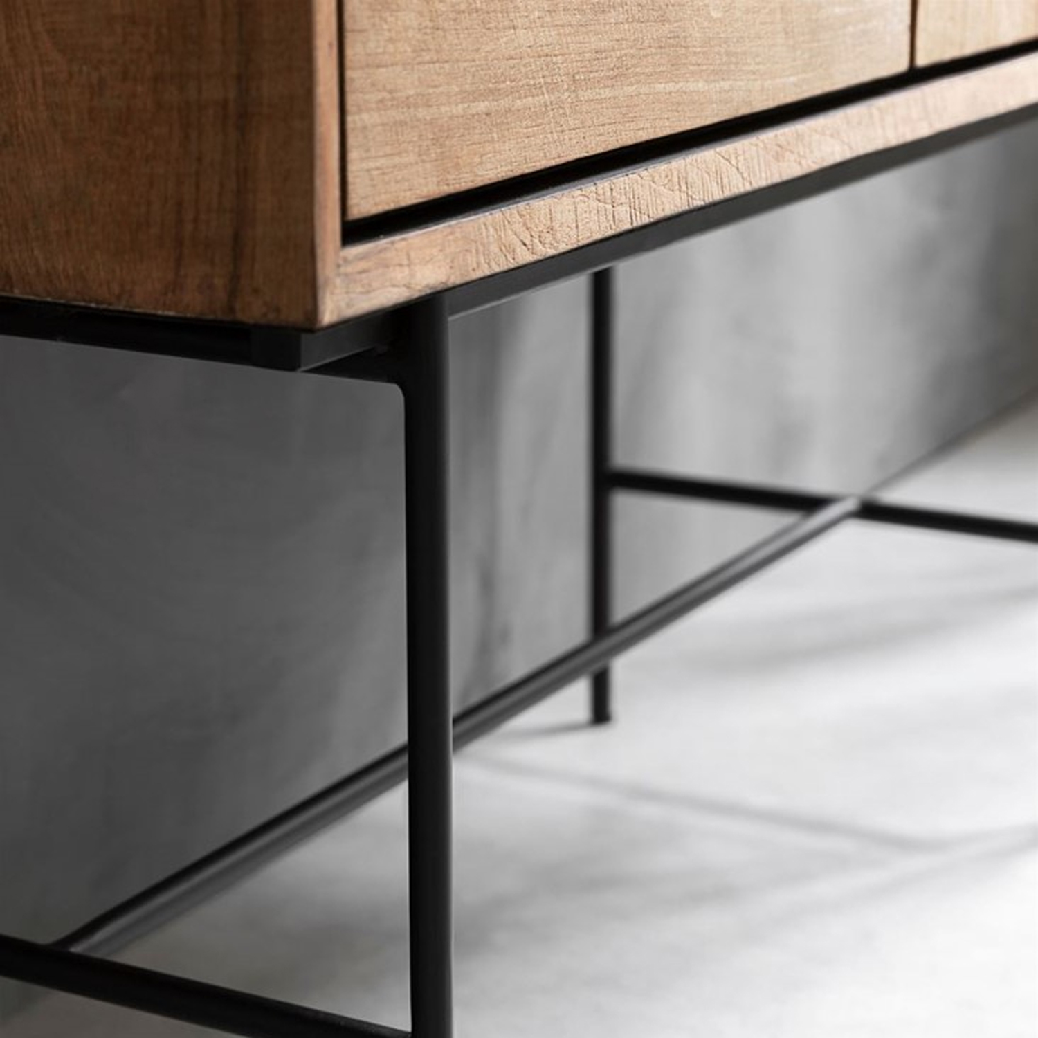 DTP Home Highboard Schrank Metropole H 210 cm Teakholz