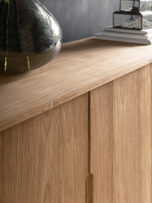 Sideboard Forte 180 cm Teakholz massiv natur Kommode