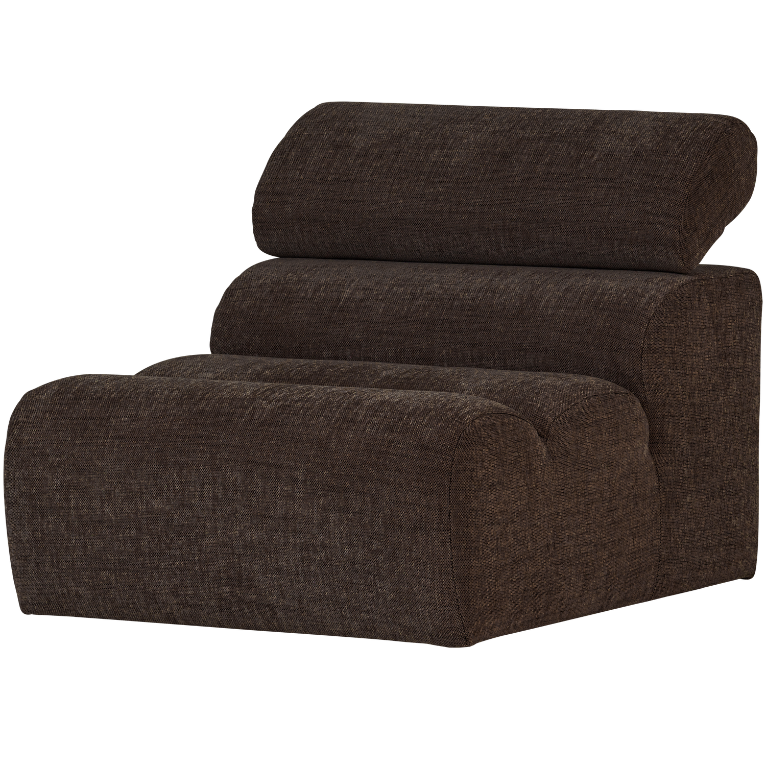 Sofaelement NOVI 82 cm Element Webstoff dunkelbraun melange
