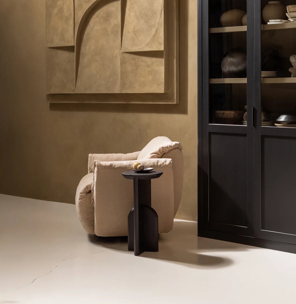 Sessel BAGGY drehbar Webstoff Chinelle sandfarben