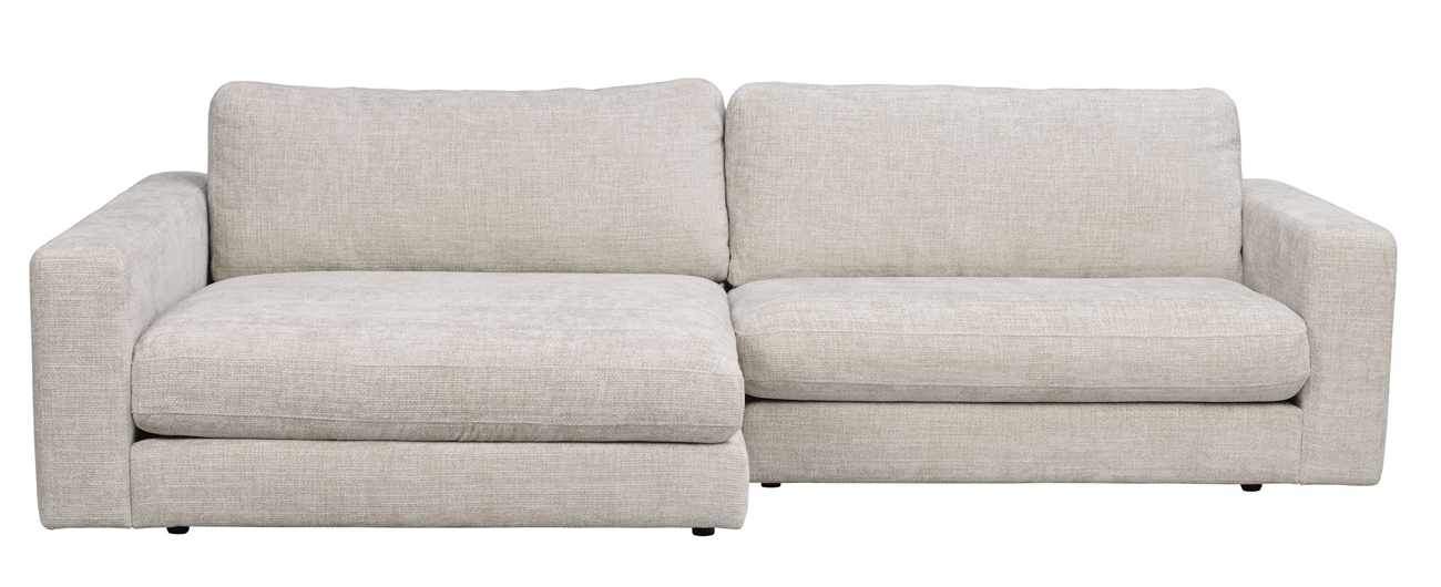 3-Sitzer-Sofa ALMA hellgrau Longchair links