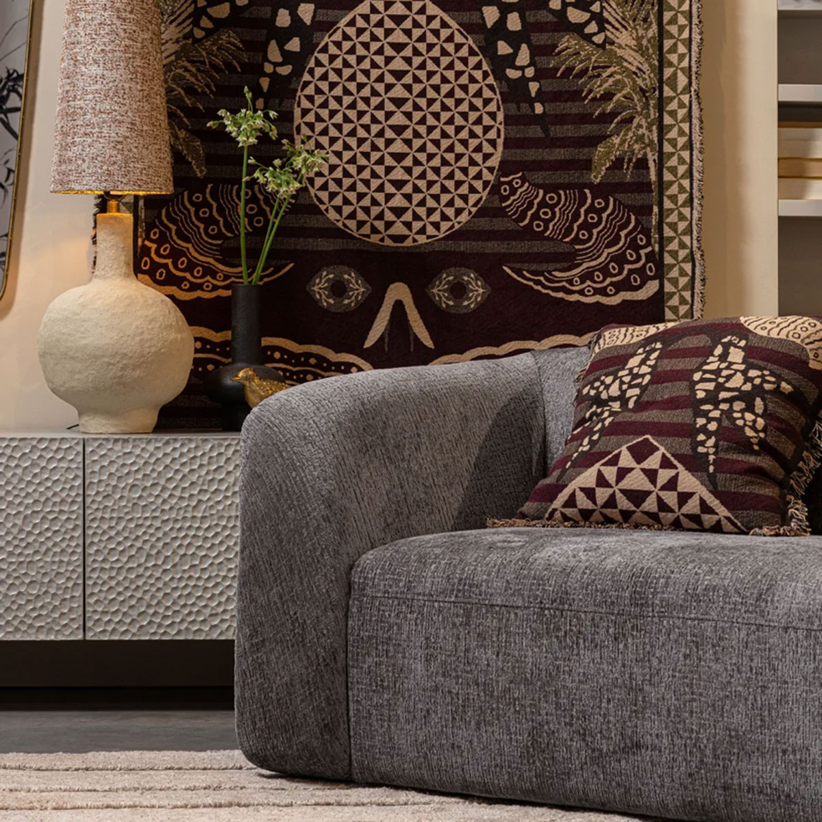 3 Sitzer Sofa Sloping Struktur Velvet mountain