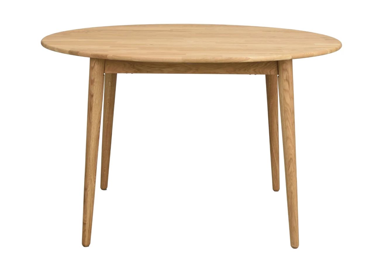 Esstisch NYLOR ausziehbar Eiche massiv natur rund 120 cm