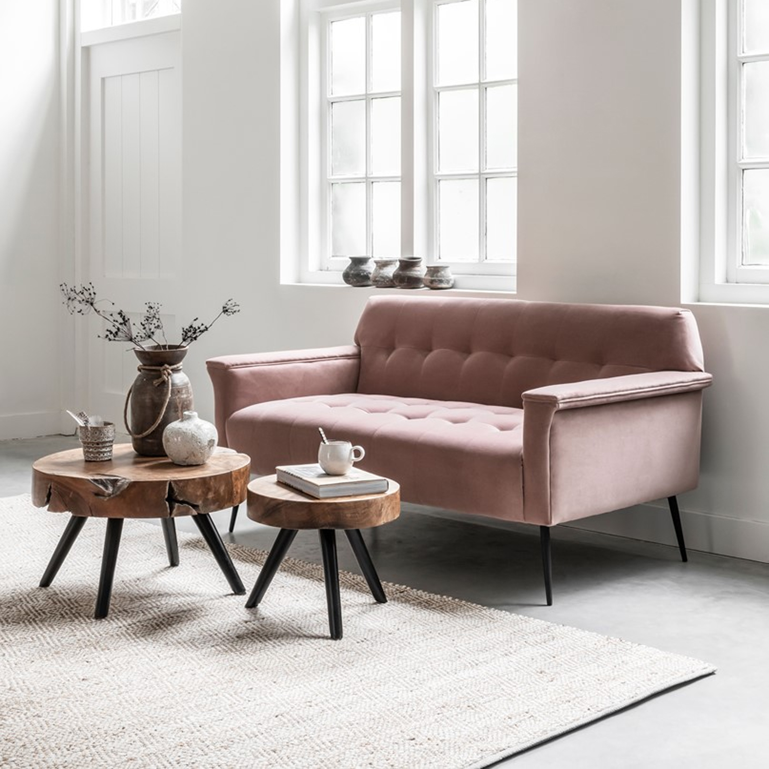 MUST Living Couchtisch rund Disk large Ø 60 cm Teakholz