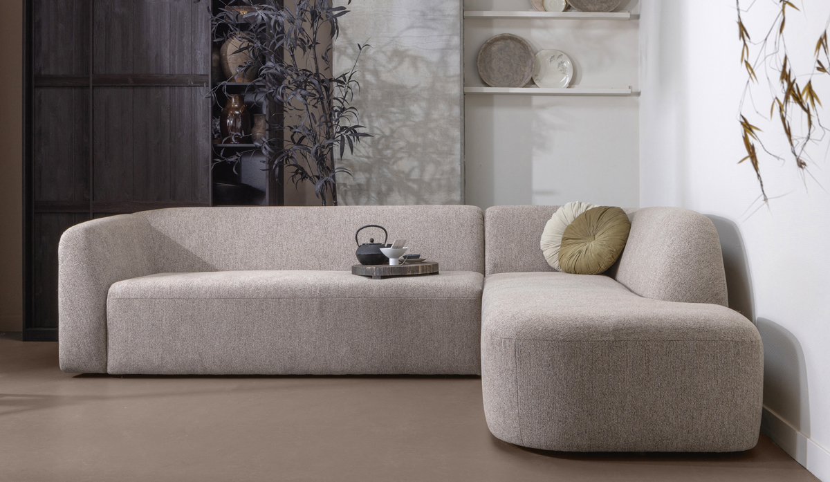 Ecksofa Sloping Sofa natur Longchair rechts