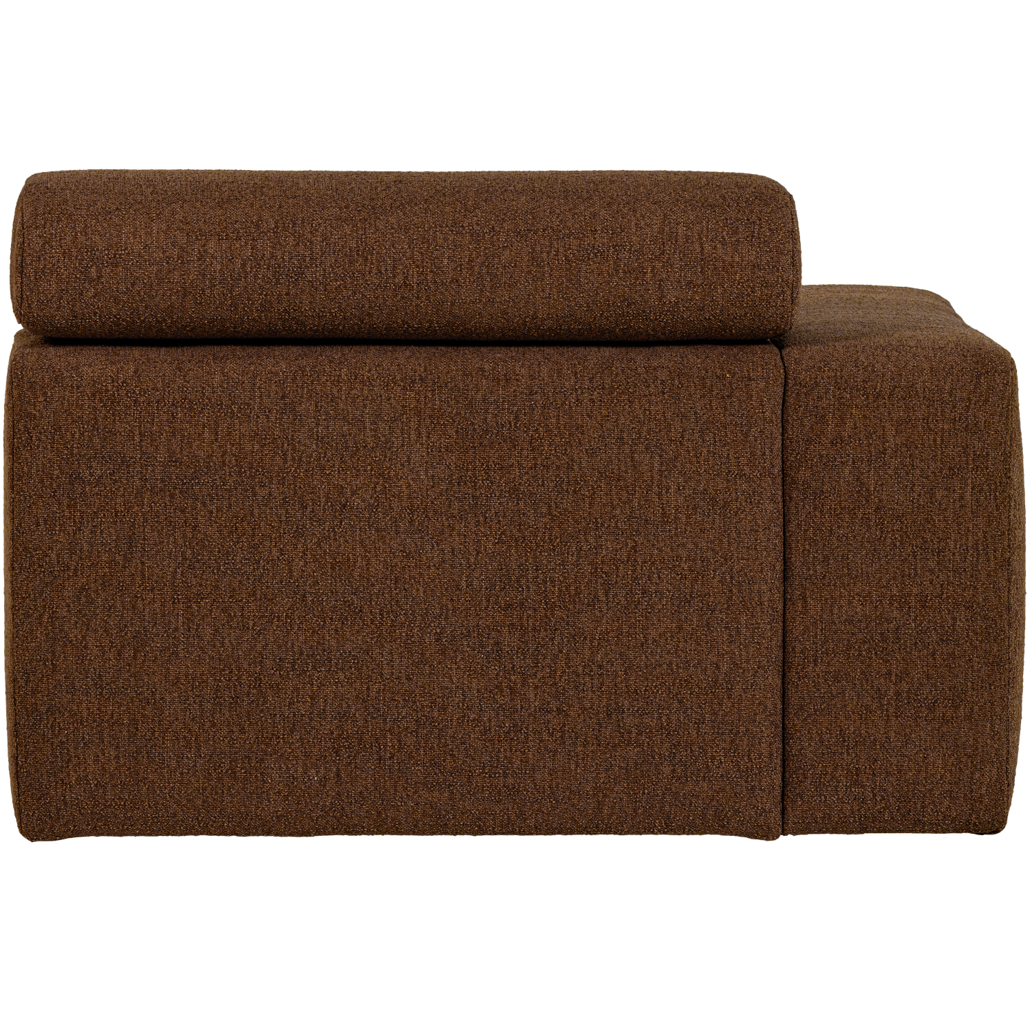 Sofaelement NOVI mit Armlehne links Element Bouclé mokkabraun