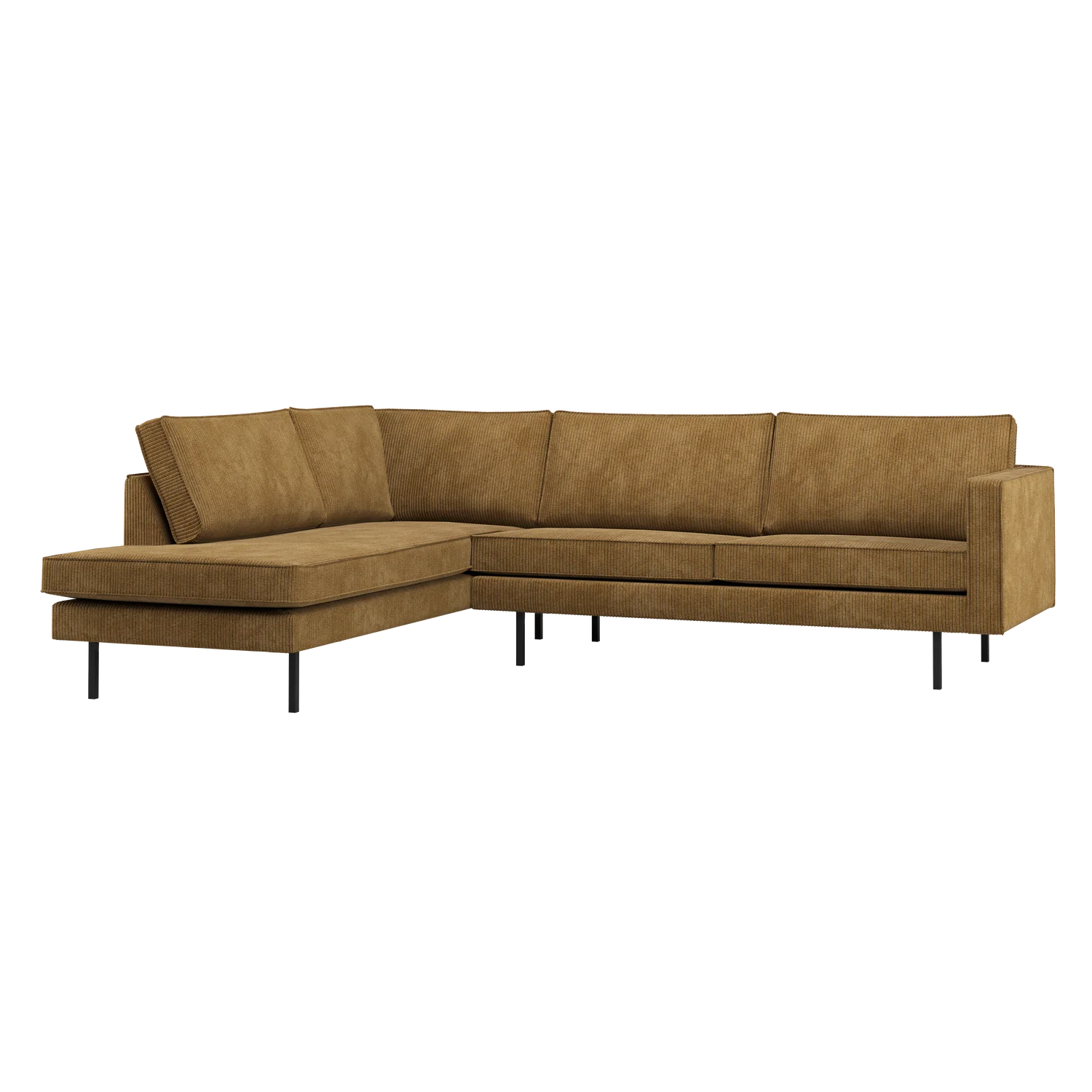 Ecksofa Rodeo Ripstoff honiggelb Longchair links