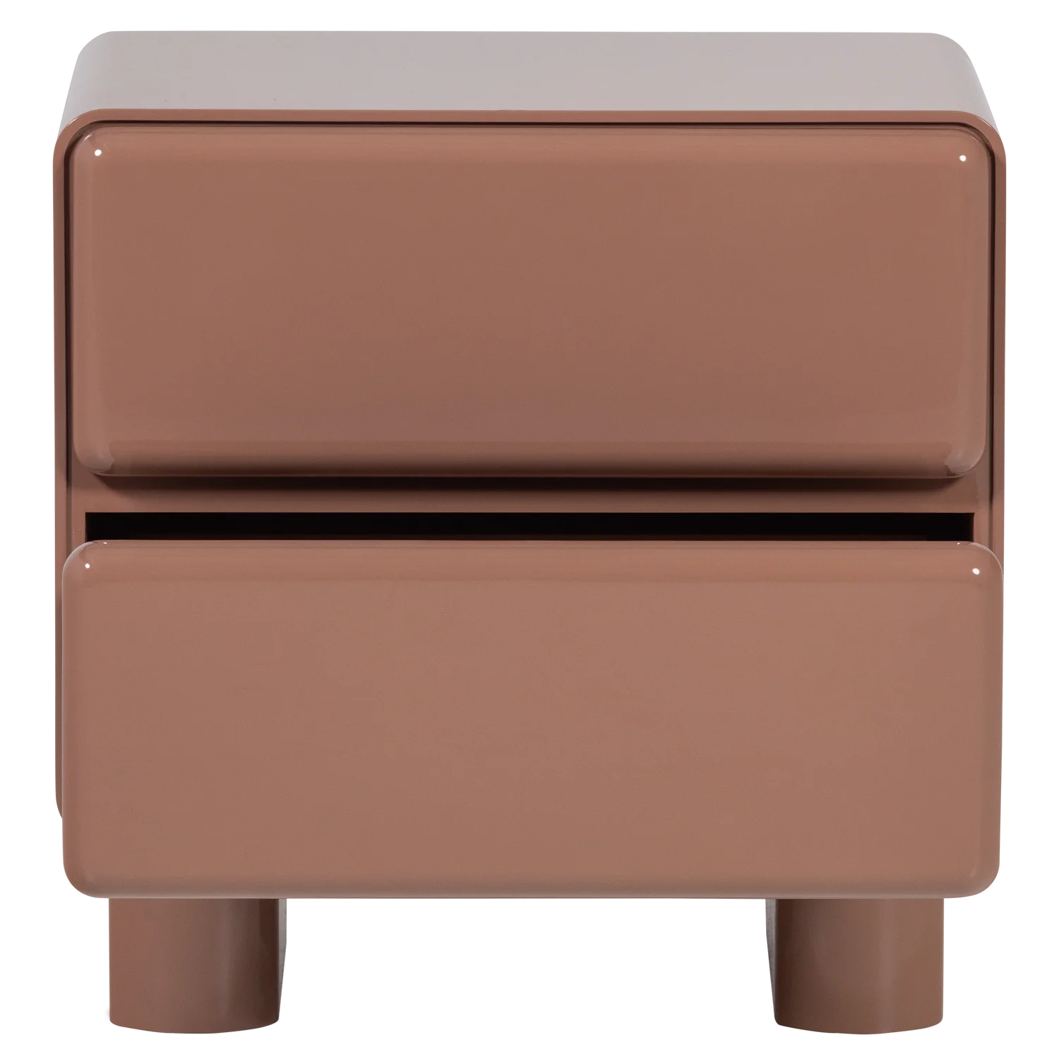 Nachtschränkchen LUSTRA H 43 cm mit 2 Schubladen MDF altrosa