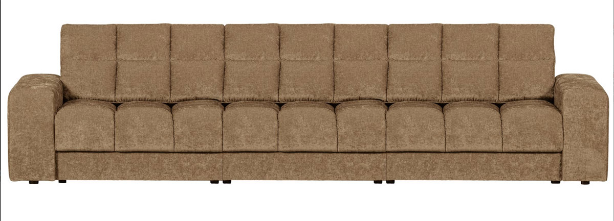 woood 3 Sitzer Sofa SECOND DATE Webstoff vintage sand