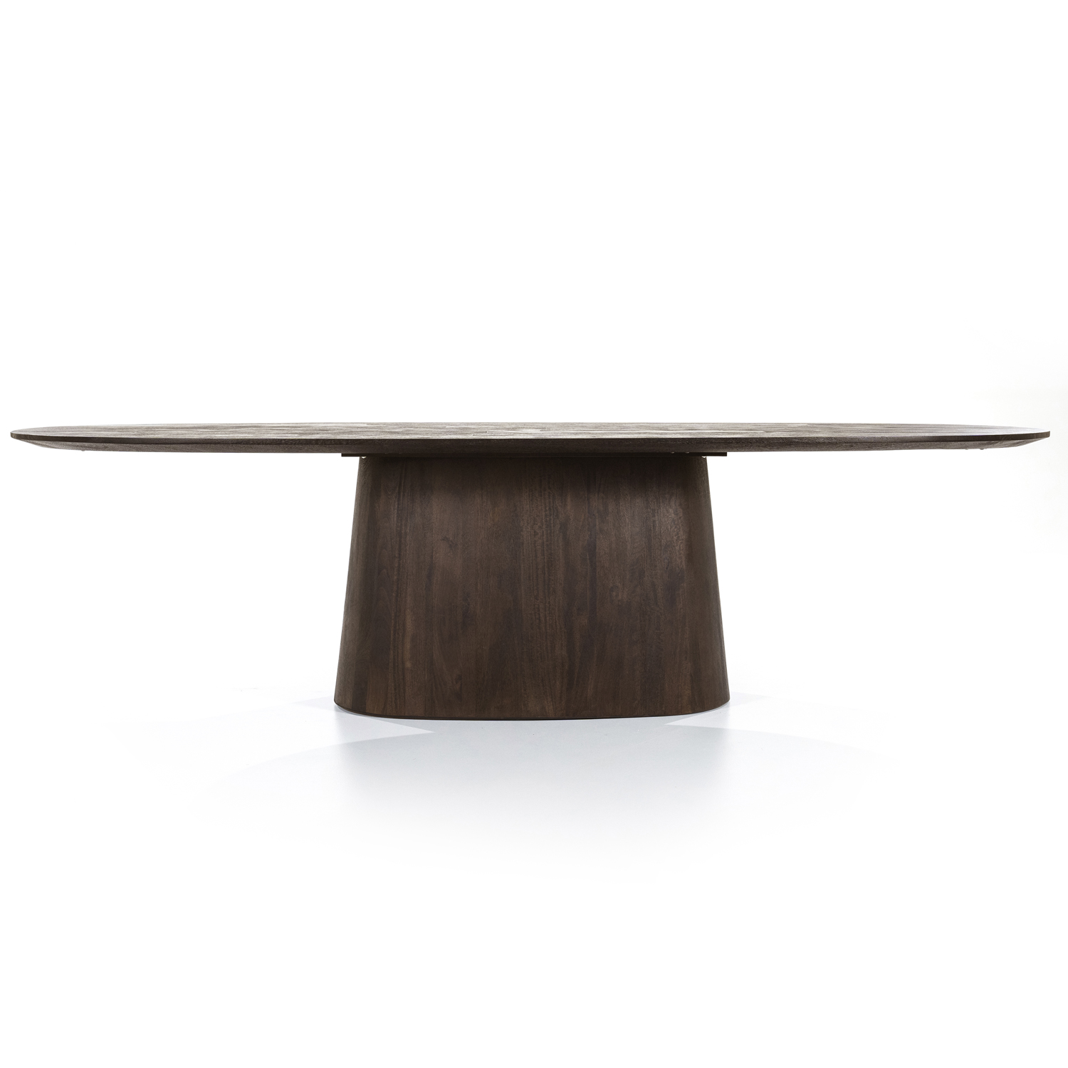 Esstisch Aron 200 x 110 cm oval Mango Holz braun