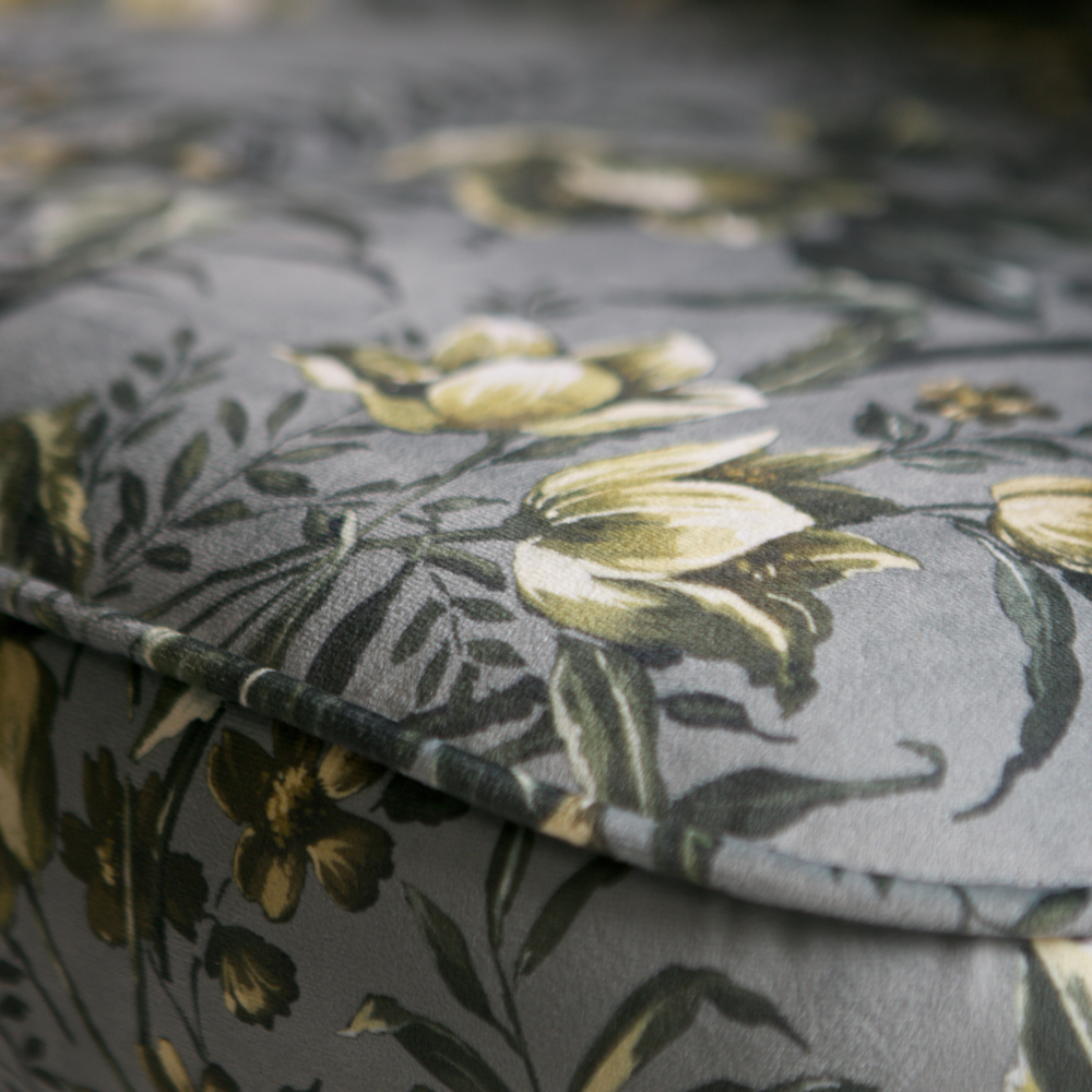 Sessel Polstersessel VOGUE Samt grau Loungesessel Clubsessel Chair Fernsehsessel