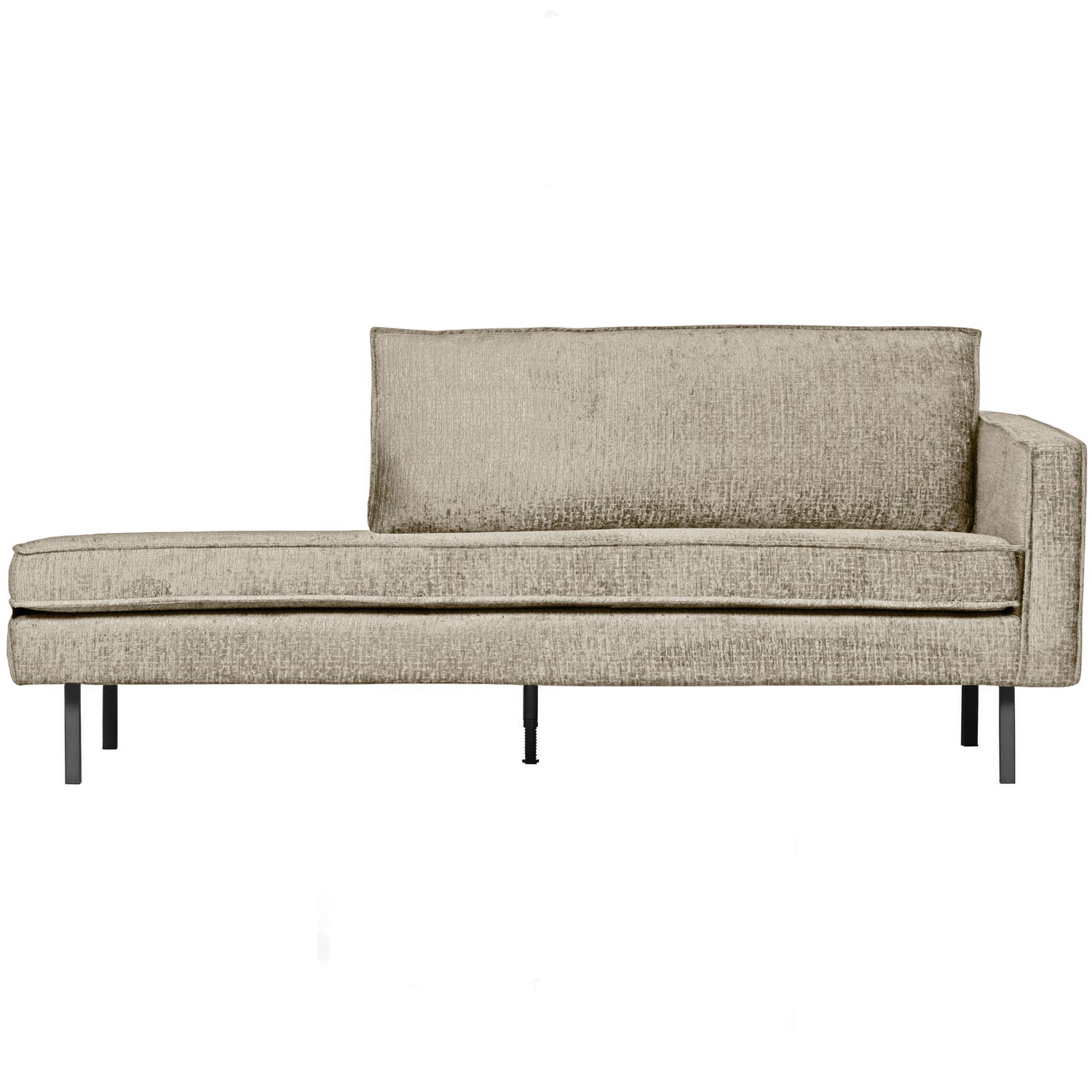 Sofa Chaiselongue RODEO Struktur Samt wheatfield Recamiere rechts Tagesbett