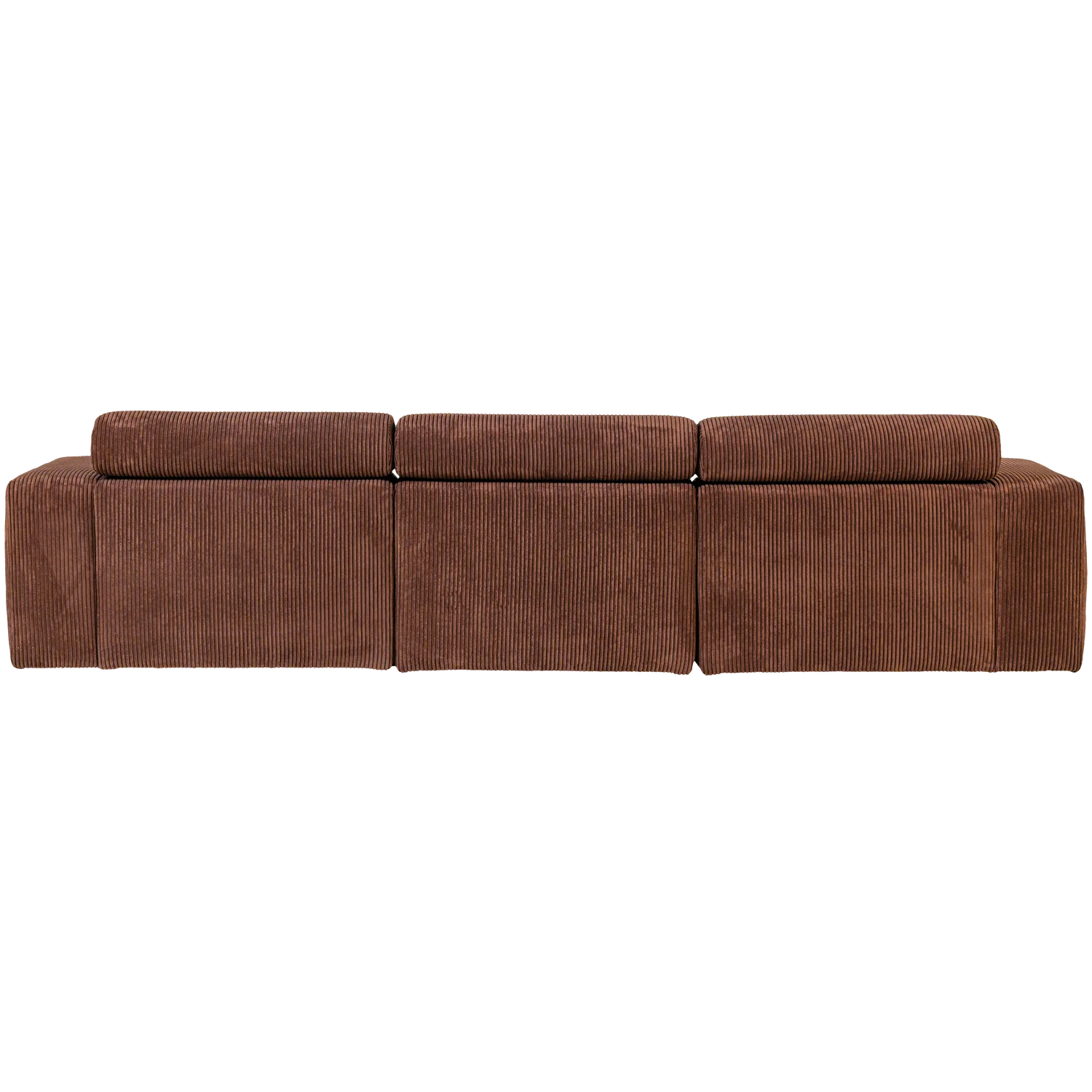 Ecksofa Sofa NOVI Bezug Rippstoff terra Chaiselongue links