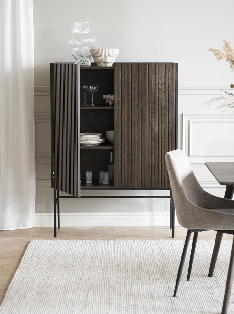 Highboard Schrank Küchenschrank Eiche braun