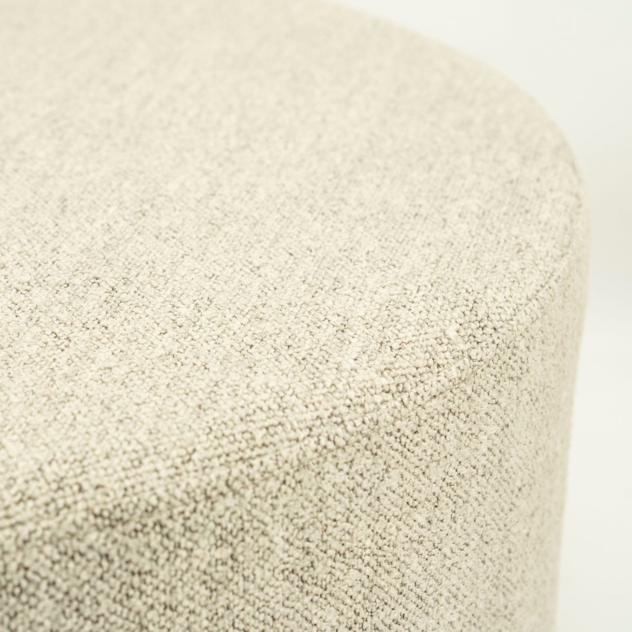 Pouf Sitzhocker Sitzpouf rund taupe 80 cm