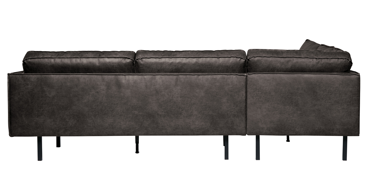 Eckgarnitur Rodeo Leder schwarz Ecksofa