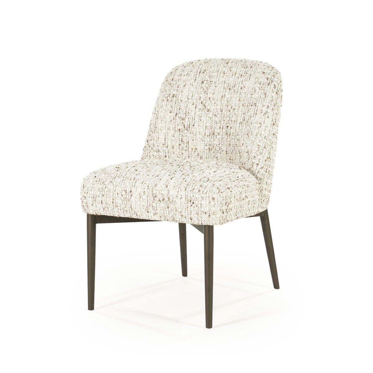 Esszimmerstuhl Tobias Vierfußstuhl Metall Stoff beige