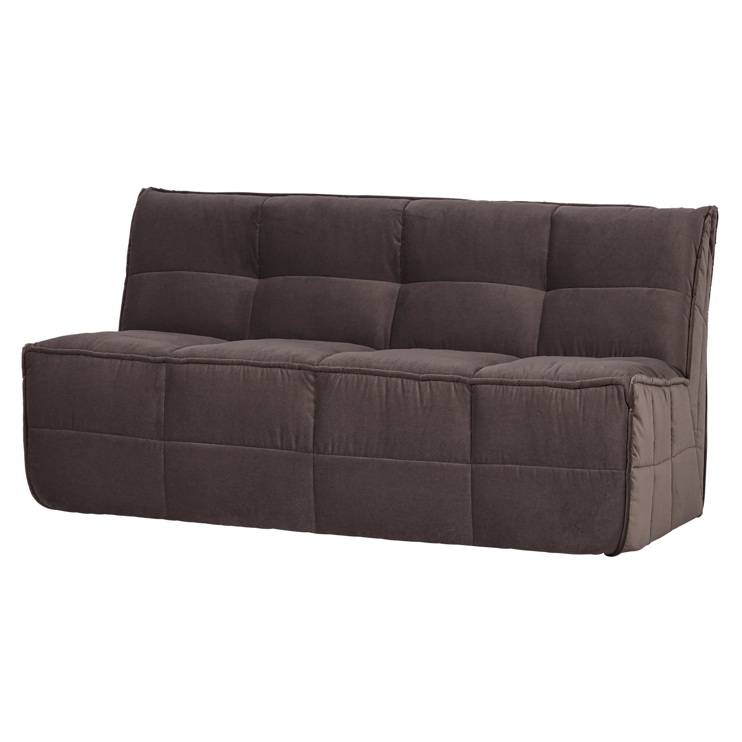  Esstischbank CLUSTER 164 cm Samt schokoladenbraun Küchenbank gepolstert