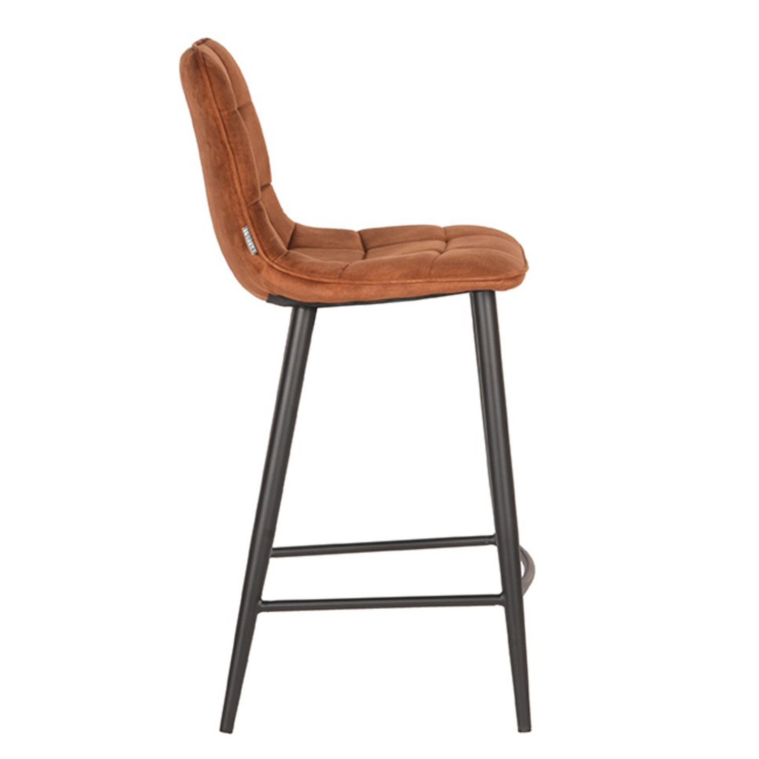 Barhocker Jelt Samt ocker SH 65 cm Barstuhl