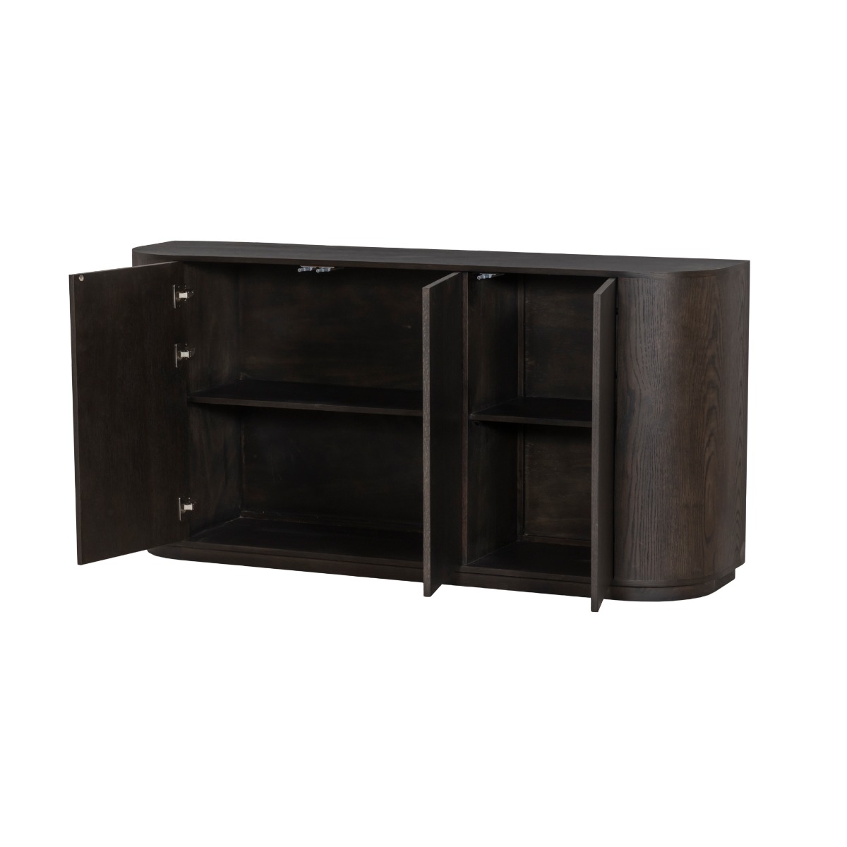 Sideboard Novero 170 cm Eichenholzfurnier Espresso braun Kommode