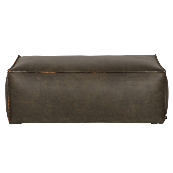 Sitzhocker RODEO Leder Hocker army grün