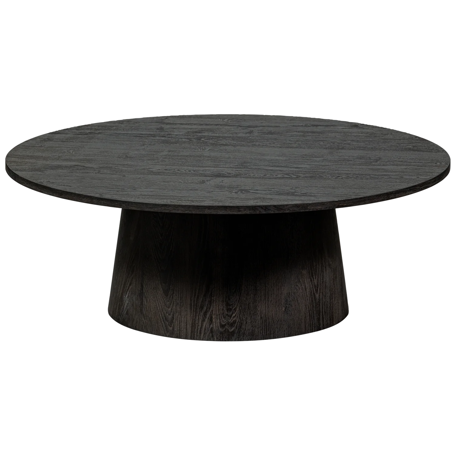 Beistelltisch MAAN Ø 100 cm MDF 3D foliert dunkelbraun Couchtisch Anstelltisch