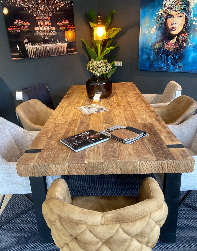 Esstisch Beam 250 x 100 cm recyceltes Teakholz massiv