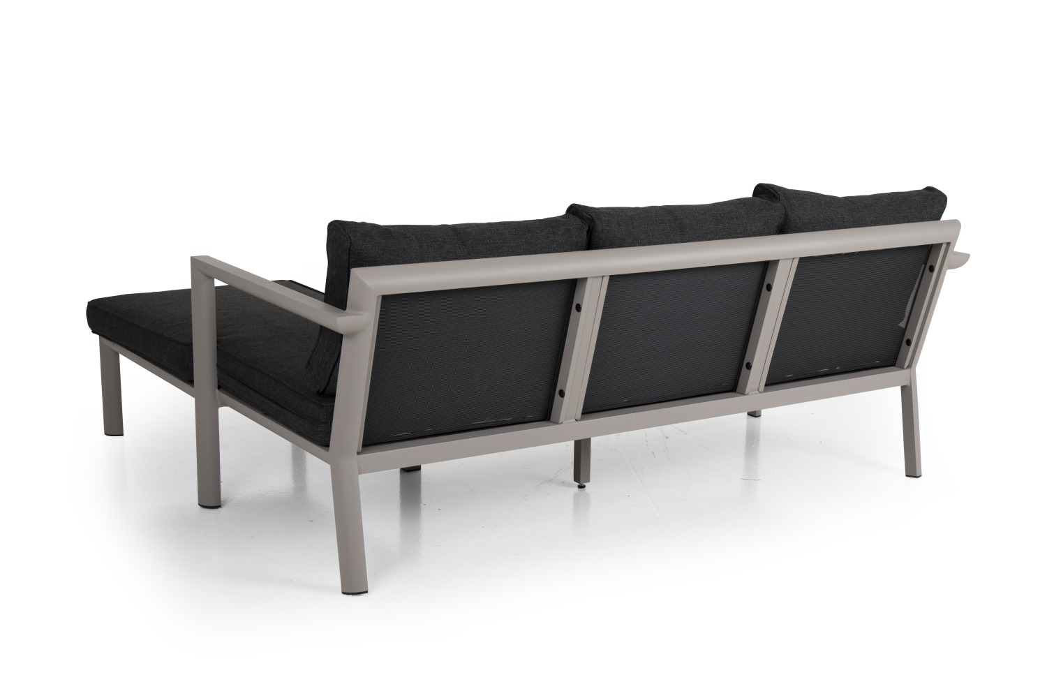 Garten Lounge Set DEALIA Diwan Sofa grau khaki