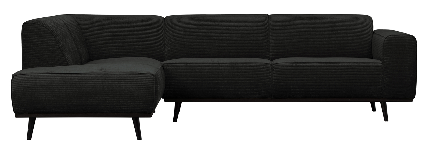 Ecksofa Statement Rib Cord graphite Chaiselongue links