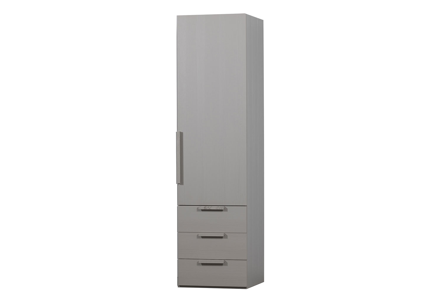Schrank Kleiderschrank Rens H 210 cm Walnussfurnier kieselgrau