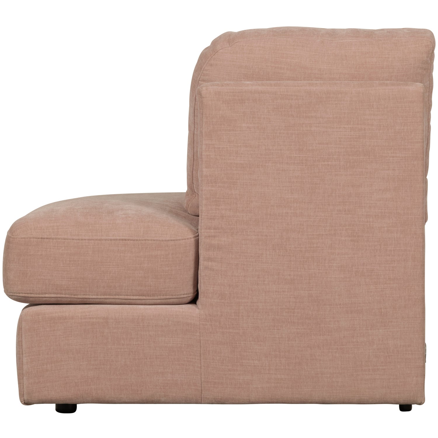 Sofaelement Eckbank FAMILY runde Ecke rechts Webstoff rosa