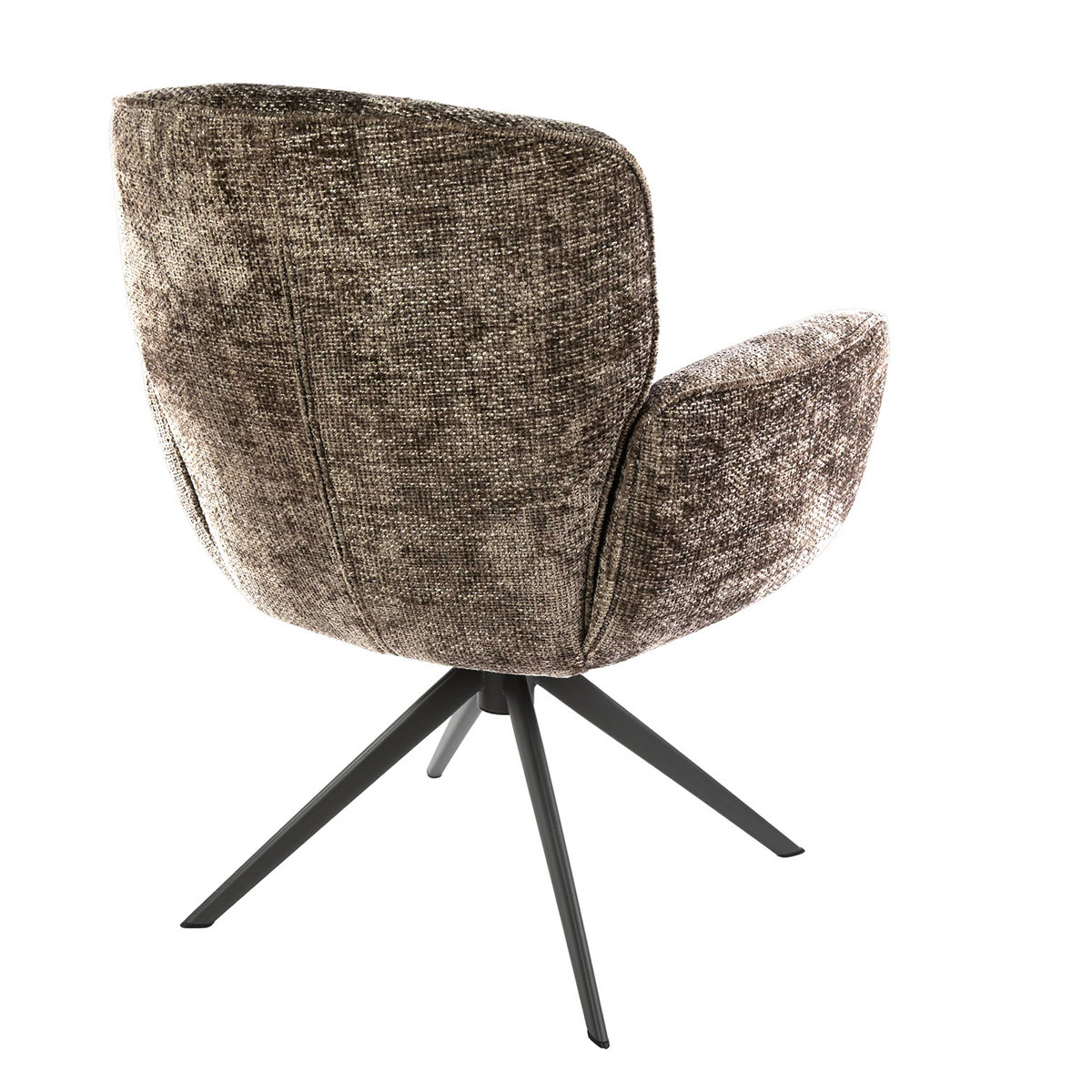 Armlehnstuhl LORENZO drehbar Chenille Stoff champagner