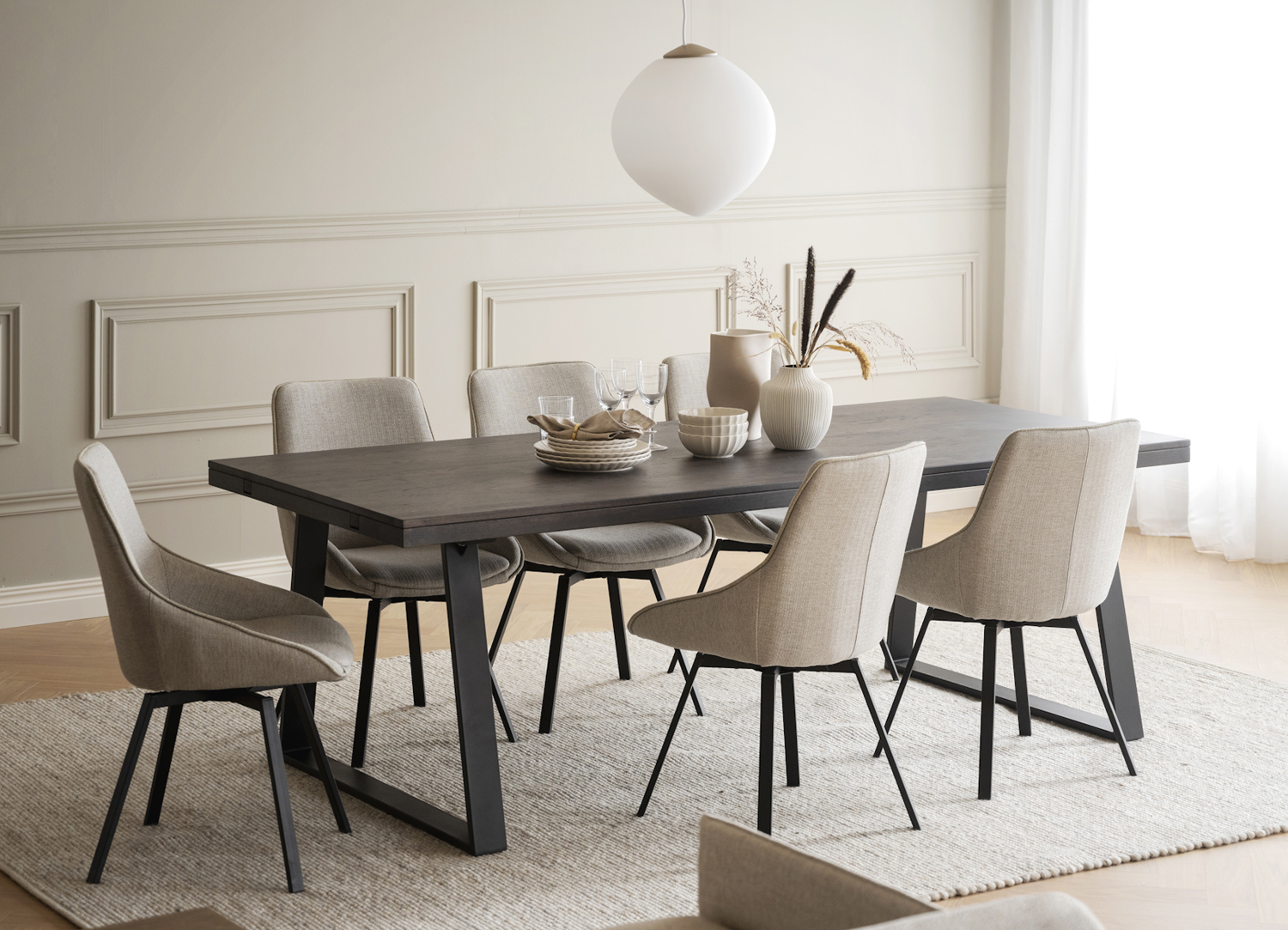 Esstisch ausziehbar Eiche braun 220 cm
