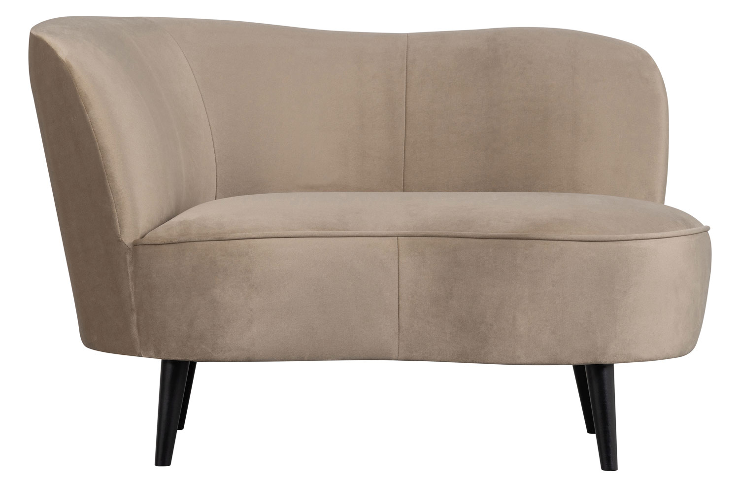 Lounge Sessel Sara links Samt khaki