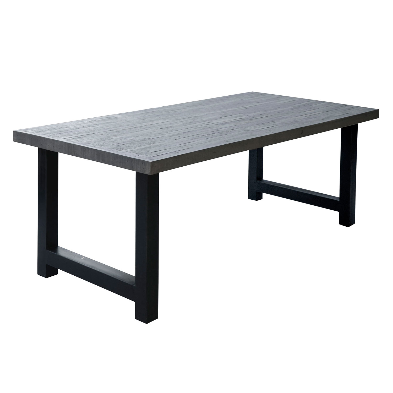 Esstisch Akazie 200 x 100 cm Massivholz grau Finish