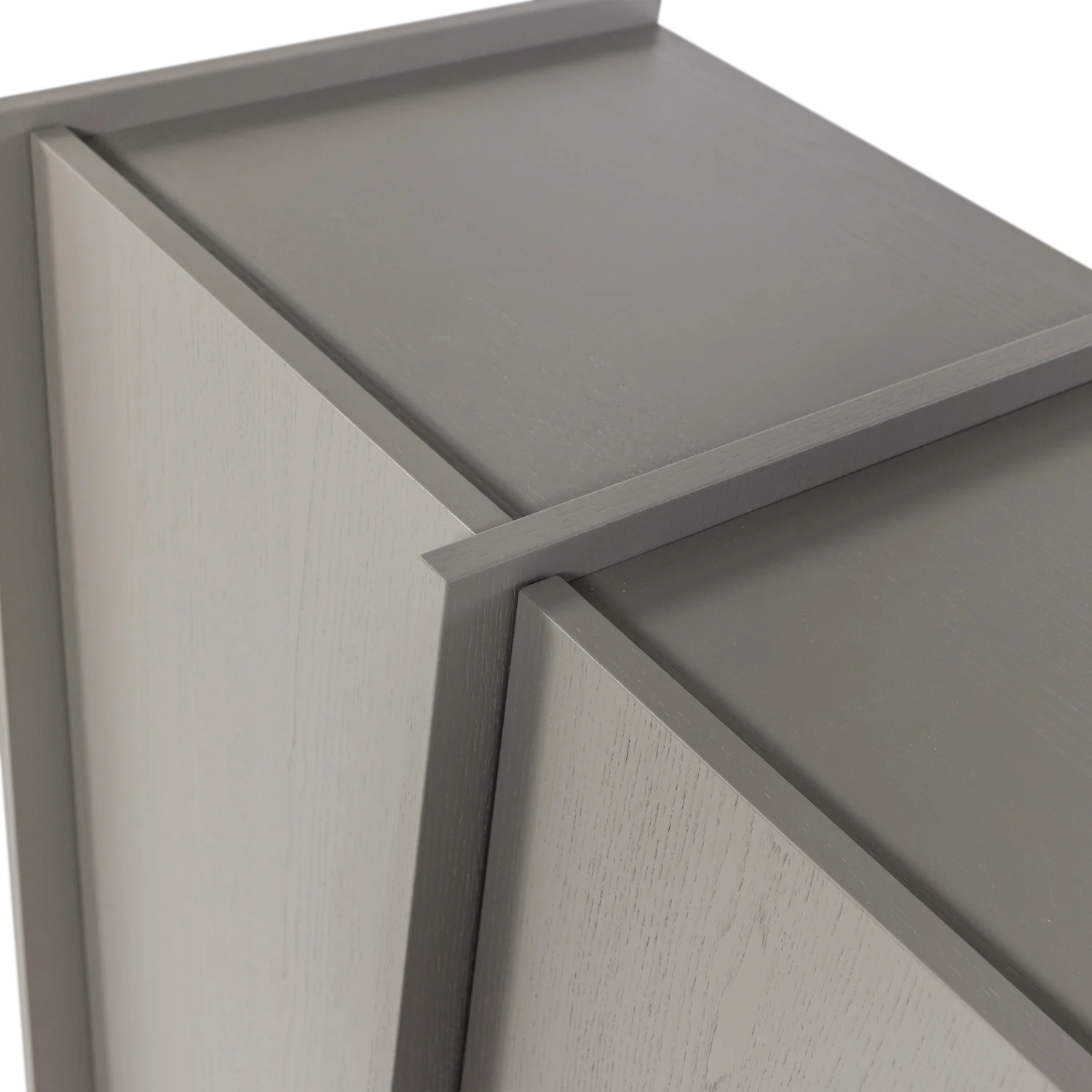 Schrank Aufbewahrungsschrank BROCK H 140 cm 2-türig Esche Funrier warmgrau