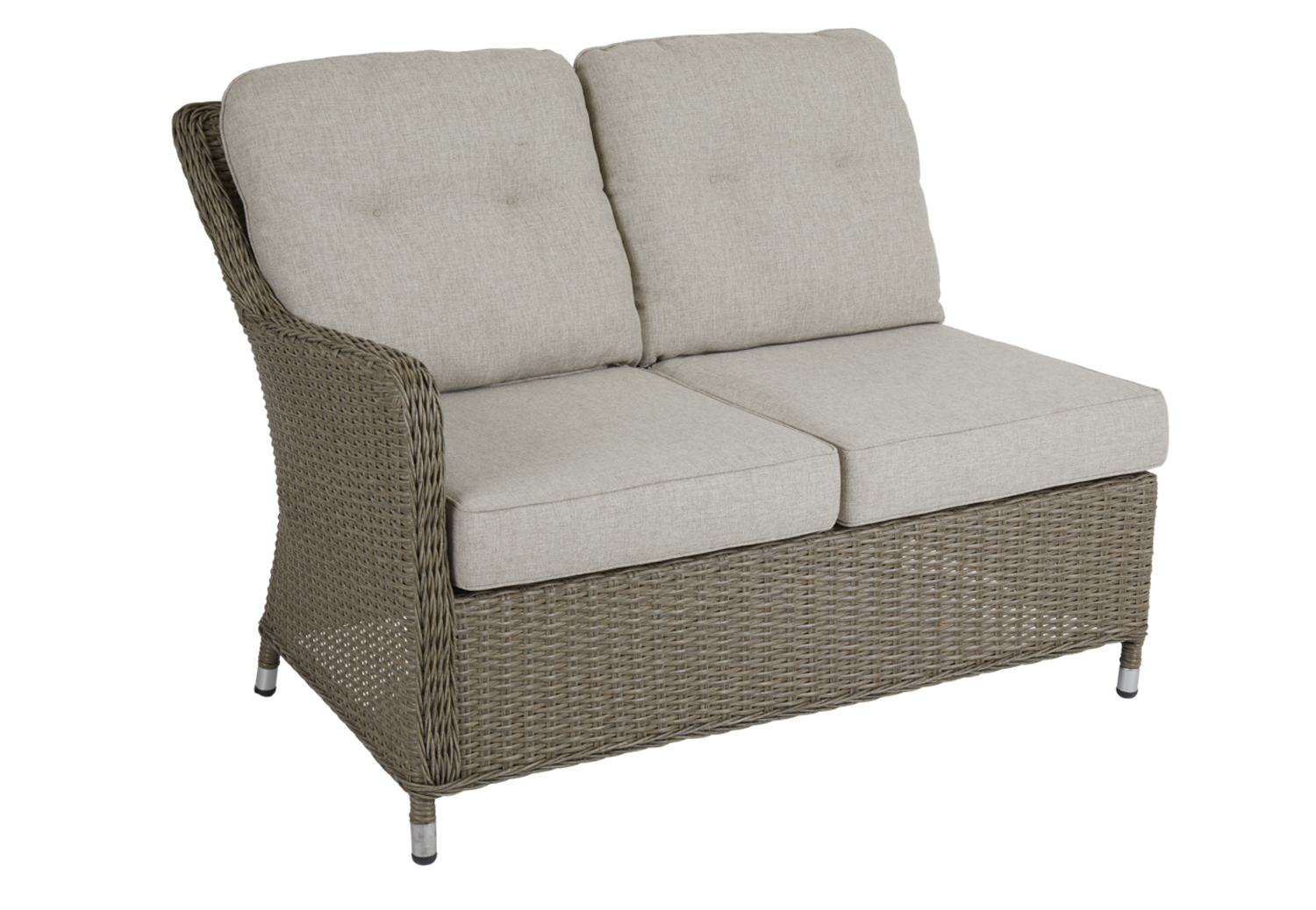 Loungegruppe Sitzgruppe Hornbrook incl. Kissen Kunstrattan beige