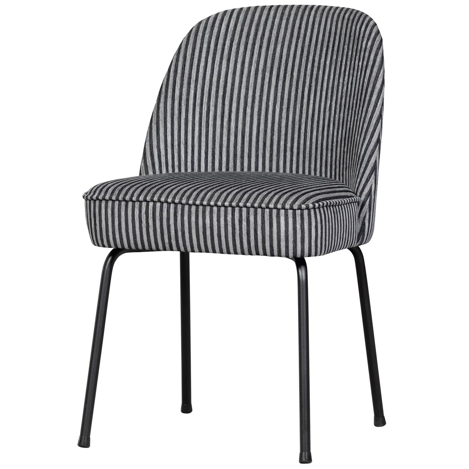 2er Set Esszimmerstuhl Vogue Webstoff Streifendesign schwarz grau 