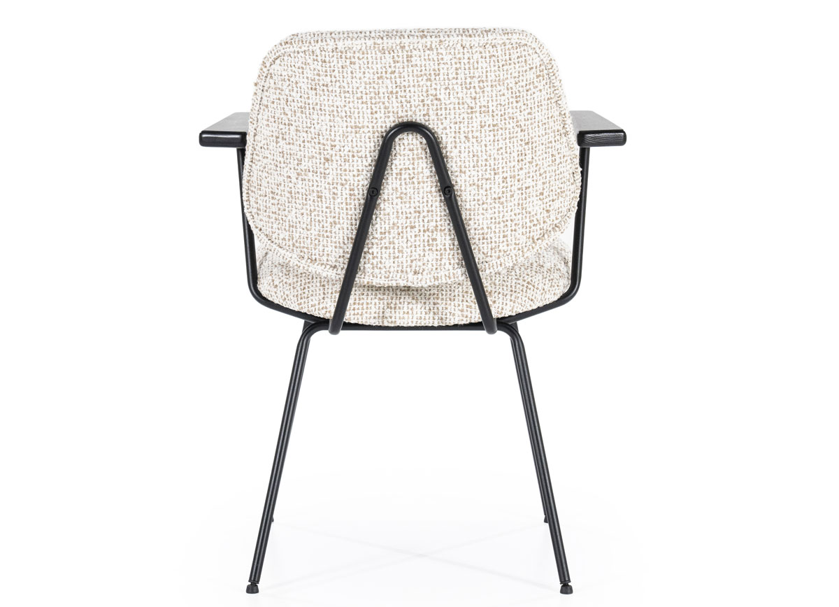 Esszimmerstuhl Jon mit Armlehne beige Stoff Maywood