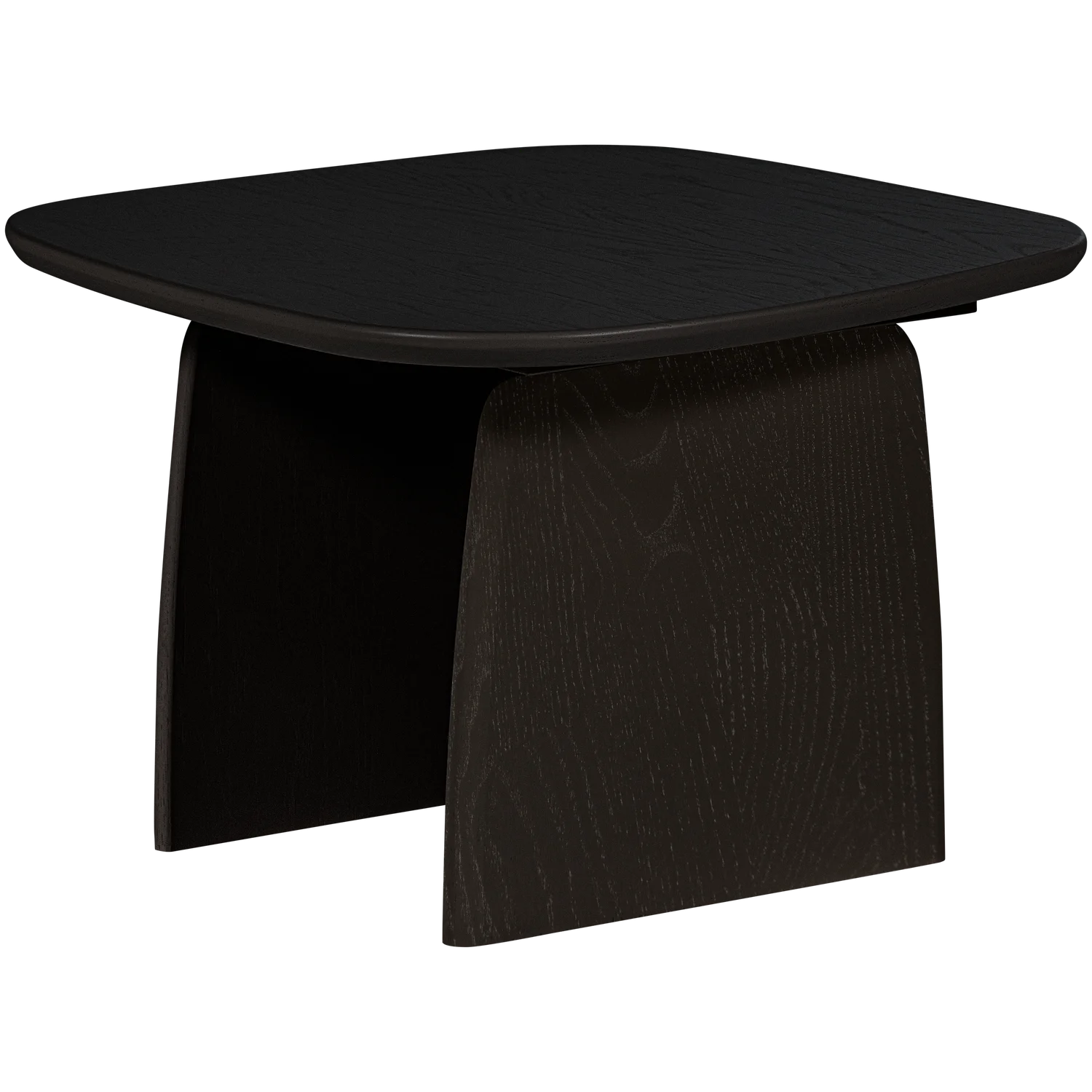 Couchtisch TABLO organisch 60 x 60 cm Eiche Massivholz blacknight