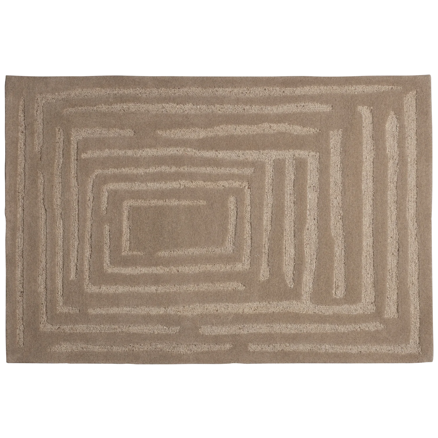 Teppich ALICIA 240 x 170 cm Wolle sandfarben Carpet