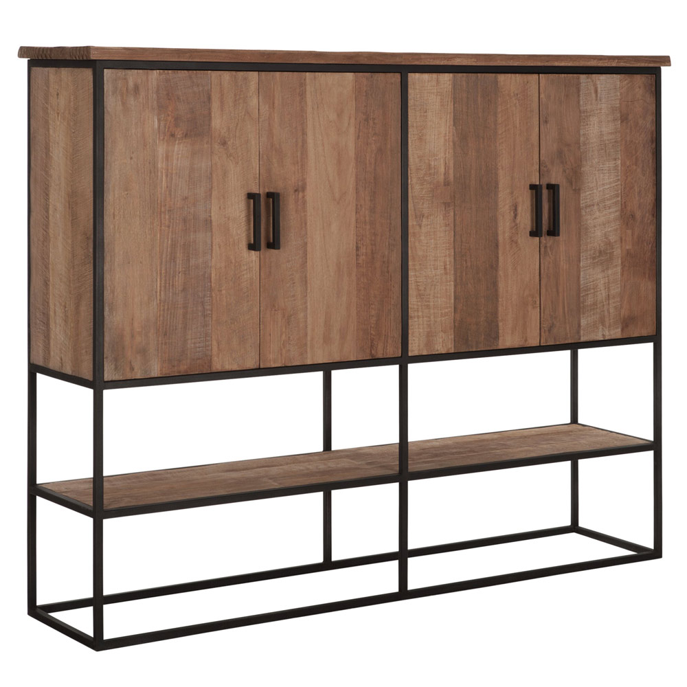 DTP HOME Aufbewahrungsschrank Timeless Beam large Teakholz braun Metall
